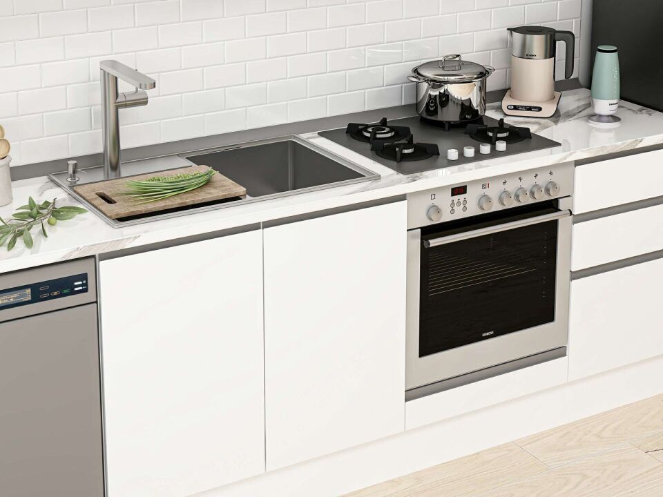 Alvinka 305X210 Cm High Gloss Mutfak Dolabı Mb-E90B45S50-1 High Gloss | Antrasit - Mdf