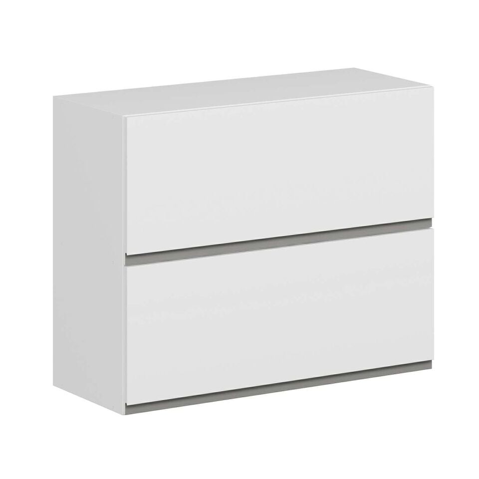 Alvinka Mutfak Modül Hg_J Üst 2Yk1R 90-H72Cm Dolap Beyaz Beyaz