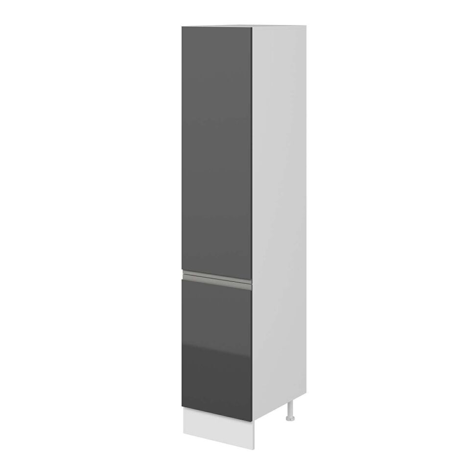 Alvinka Mutfak Modül Hg_J 45-H222Cm Boy Dolabı Beyaz Antrasit Mdf