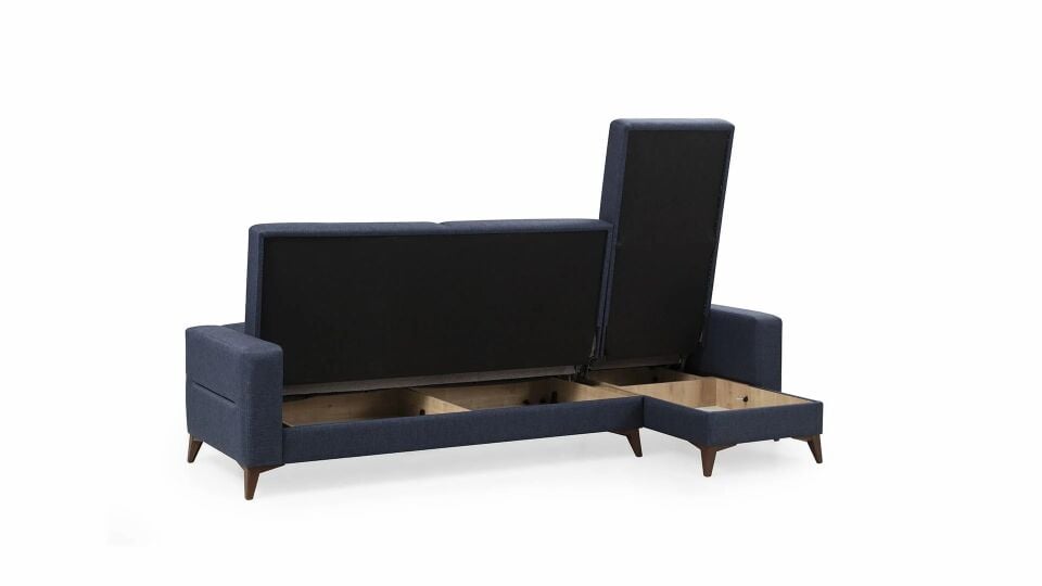 Kristal (3+D) Uzanmalı Köşe Koltuk Takımı Lacivert