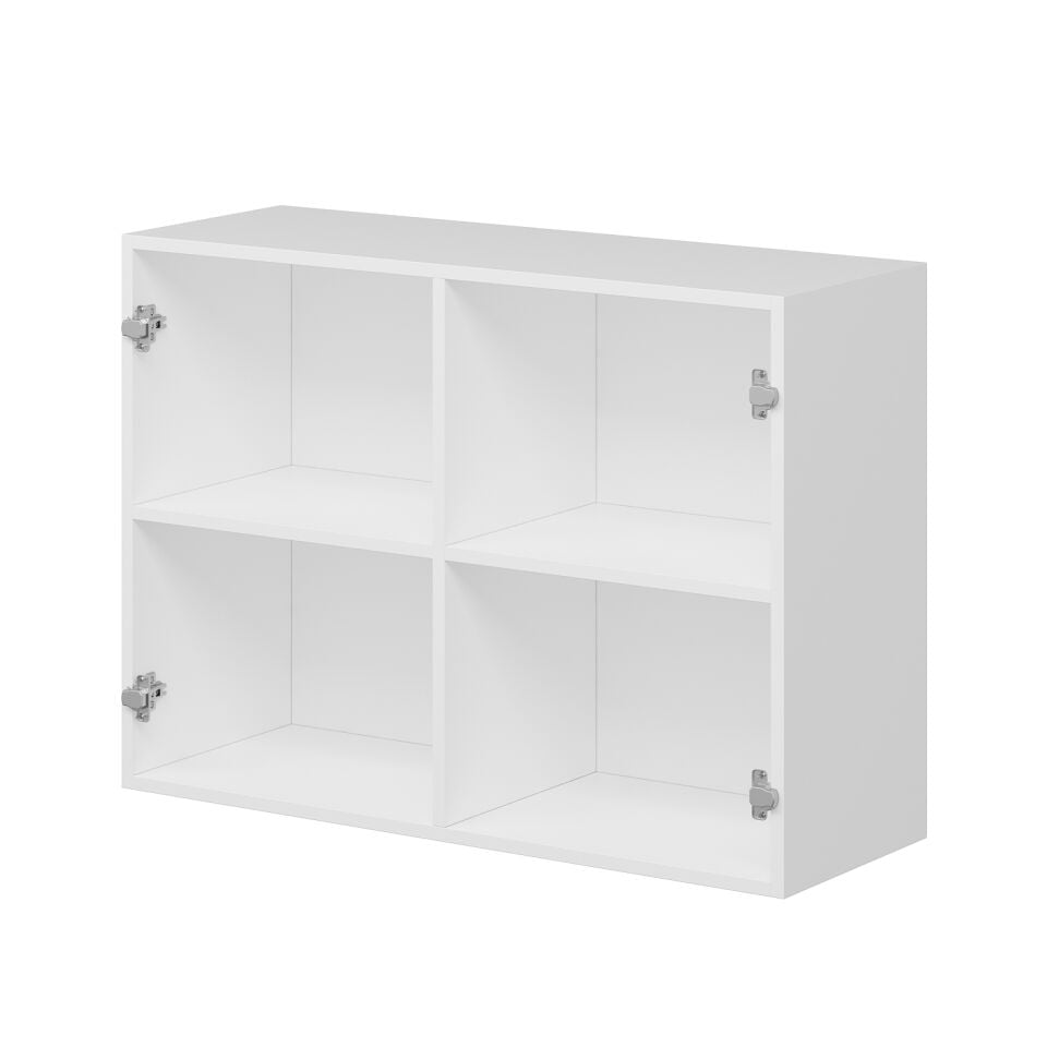 Alvinka Mutfak Modül Mbr_B Üst 2Dk1R 100-H72Cm Dolap Beyaz Antrasit Mdf