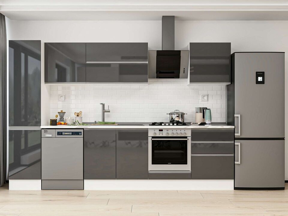 Alvinka 315X210 Cm High Gloss Mutfak Dolabı Mb-E90B45S60-2