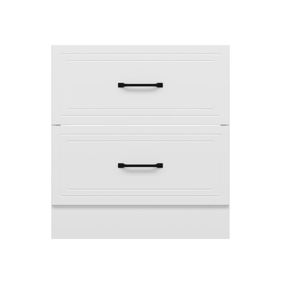 Alvinka Mutfak Modül Mbr_A Alt 2Ç 80Cm Evye Dolap Beyaz Beyaz Mdf