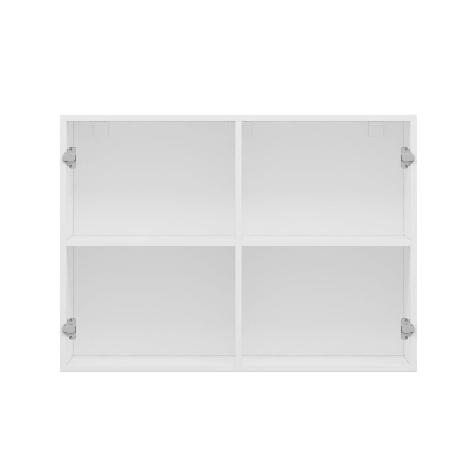 Alvinka Mutfak Modül Mbr_B Üst 2Dk1R 100-H72Cm Dolap Beyaz Beyaz Mdf