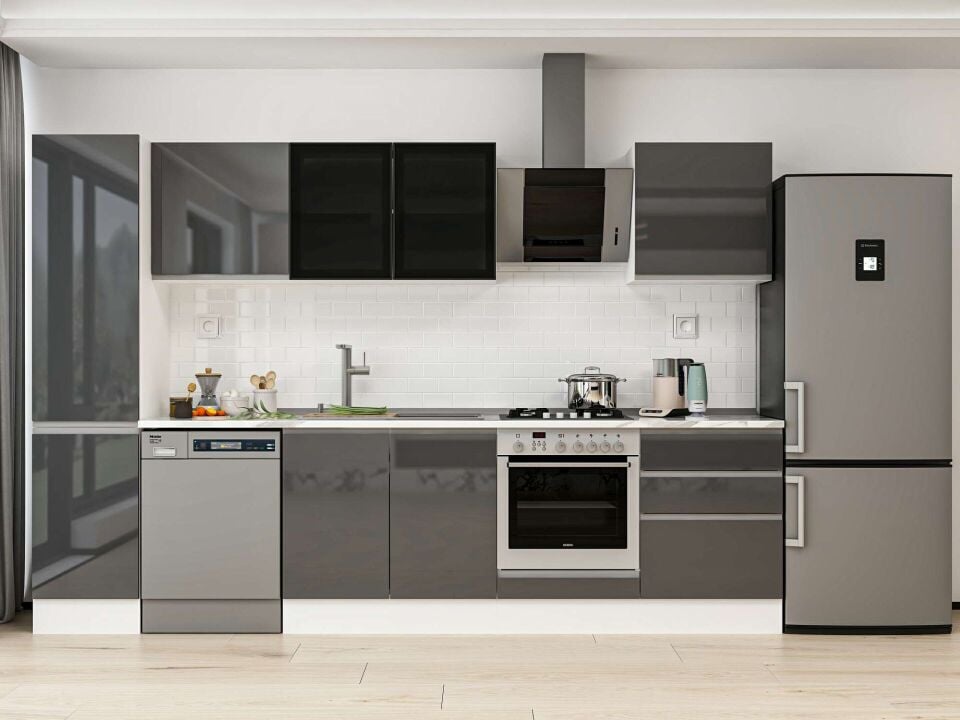 Alvinka 315X210 Cm High Gloss Mutfak Dolabı Mb-E90B45S60-3