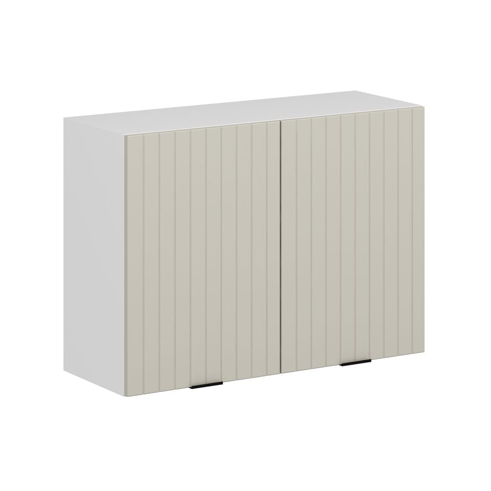 Alvinka Mutfak Modül Mbr_B Üst 2Dk1R 100-H72Cm Dolap Beyaz Kumtaşı Mdf