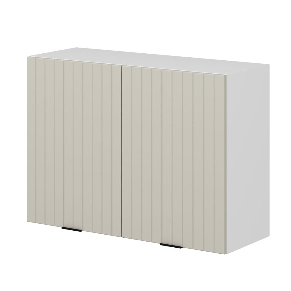 Alvinka Mutfak Modül Mbr_B Üst 2Dk1R 100-H72Cm Dolap Beyaz Kumtaşı Mdf