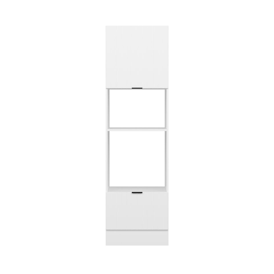 Alvinka Mutfak Modül Mbr_B 60-H210Cm Boy Ank Dolabı Beyaz Beyaz Mdf