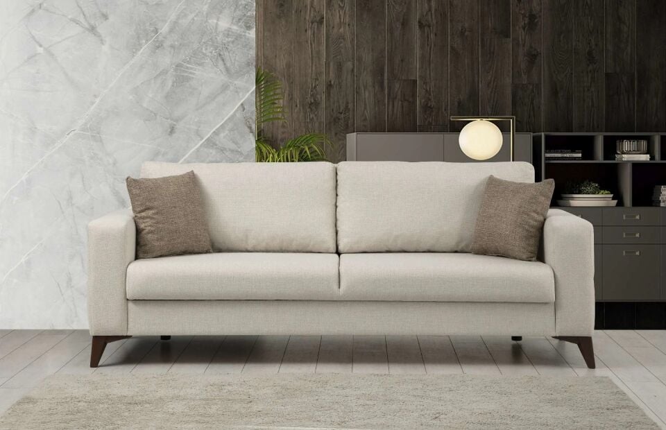 Kristal 3+1 Berjer Koltuk Takımı Bej + Lacivert