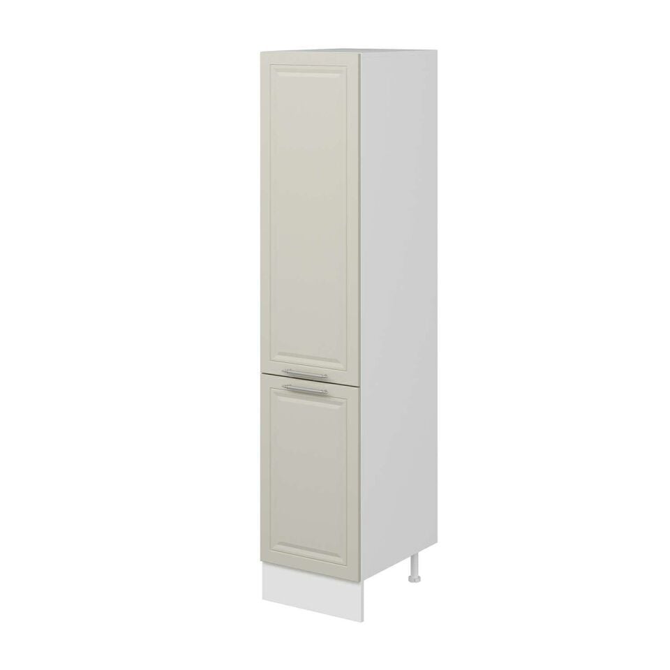 Alvinka Mutfak Modül Mbr_C 45-H210Cm Boy Dolabı Beyaz Kumtaşı