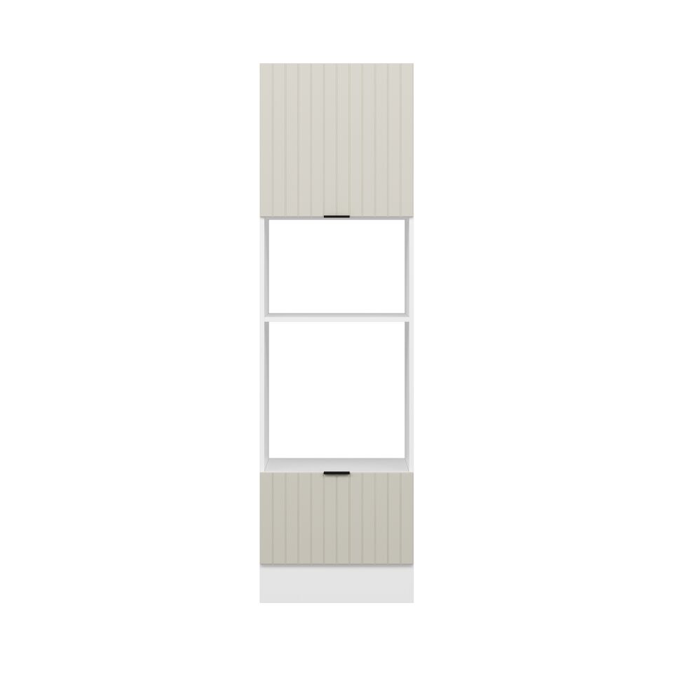 Alvinka Mutfak Modül Mbr_B 60-H210Cm Boy Ank Dolabı Beyaz Kumtaşı Mdf