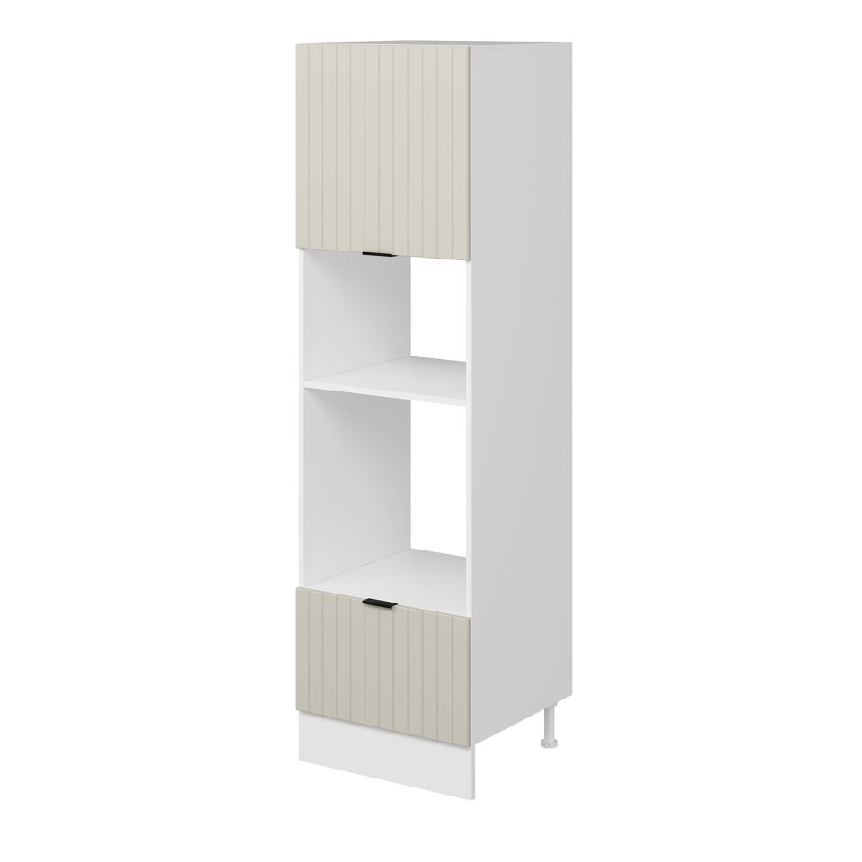 Alvinka Mutfak Modül Mbr_B 60-H210Cm Boy Ank Dolabı Beyaz Kumtaşı Mdf