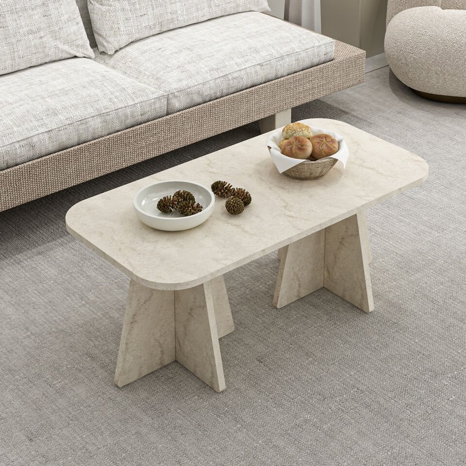 Mantar Orta Sehpa - Traverten