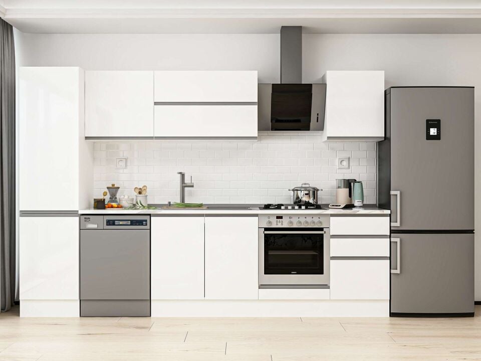 Alvinka 310X210 Cm High Gloss Mutfak Dolabı Mb-E90B50S50-2