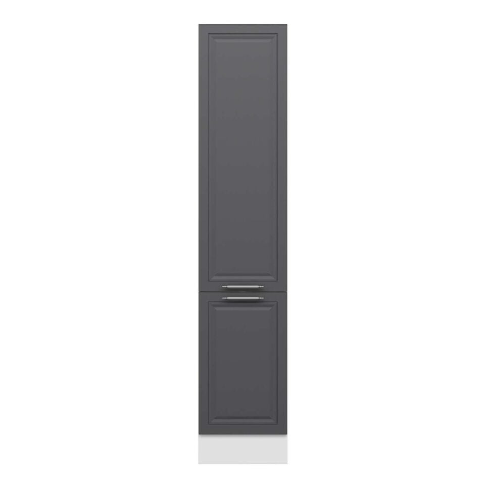 Alvinka Mutfak Modül Mbr_C 45-H222Cm Boy Dolabı Beyaz Antrasit