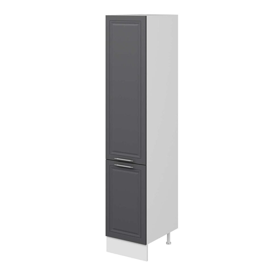 Alvinka Mutfak Modül Mbr_C 45-H222Cm Boy Dolabı Beyaz Antrasit