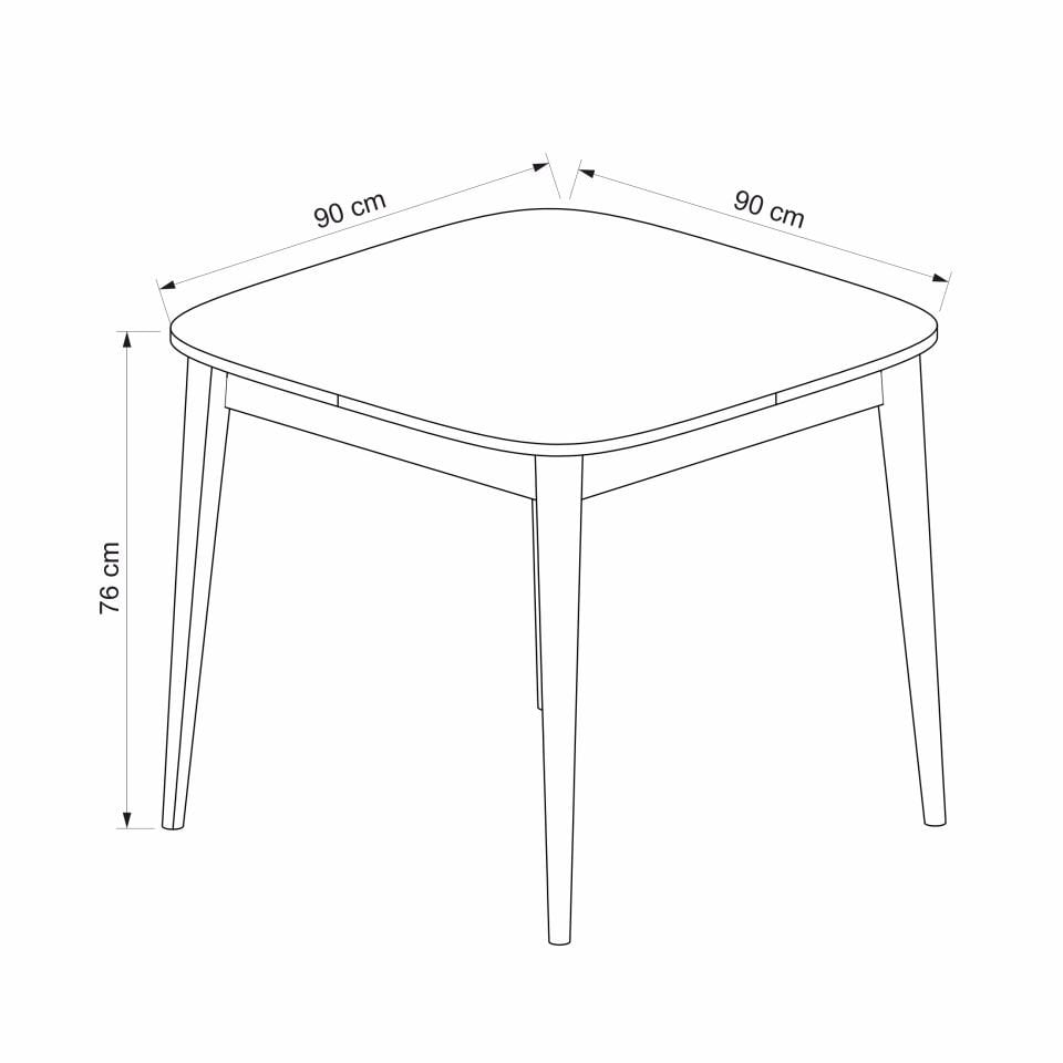 Florin Sabit Mutfak Masası - Beyaz
