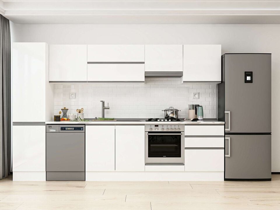 Alvinka 320X210 Cm High Gloss Mutfak Dolabı Mb-E90B50S60-1