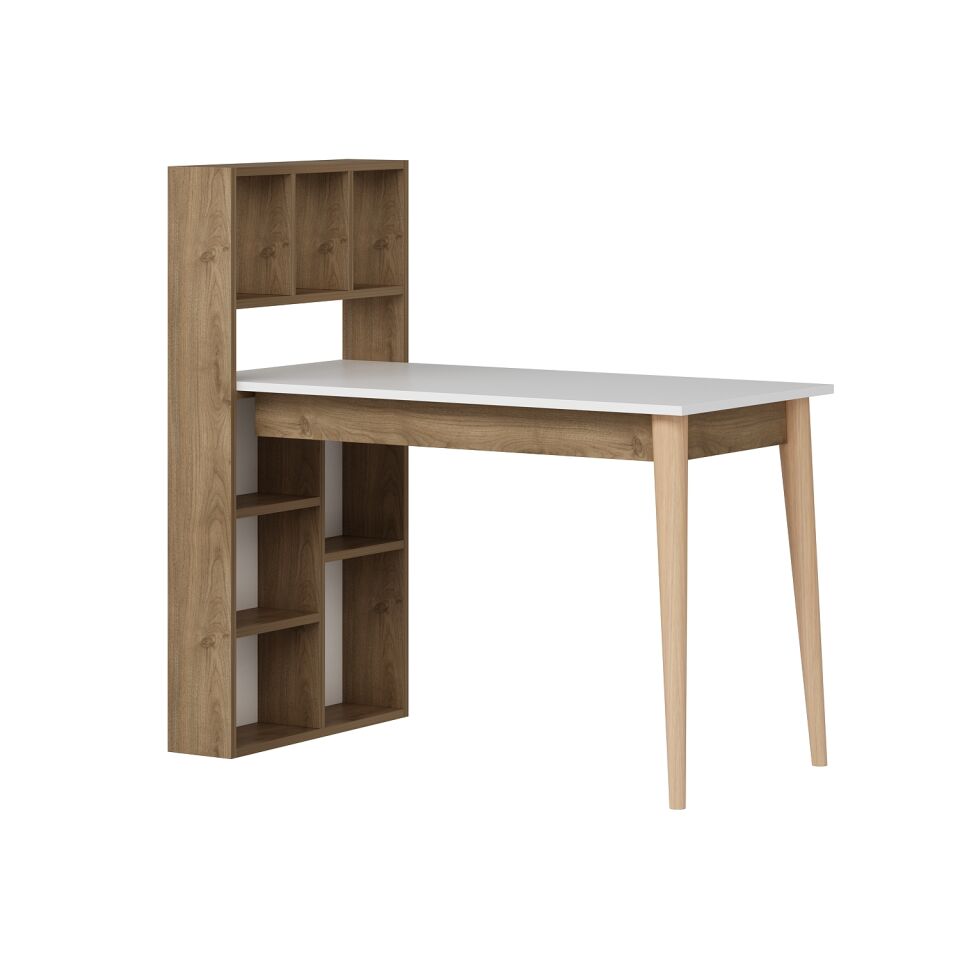 Calvia Çalışma Masası - Beyaz/Rahle