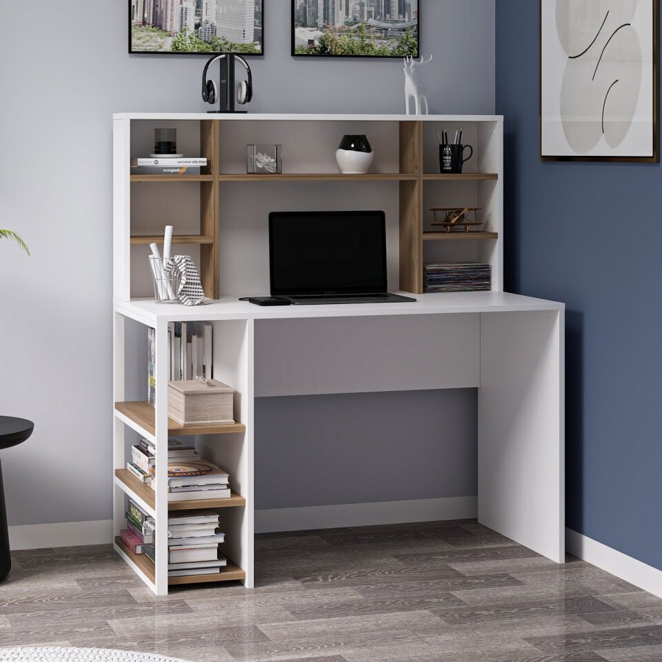 Liora Çalışma Masası - Beyaz/Rahle