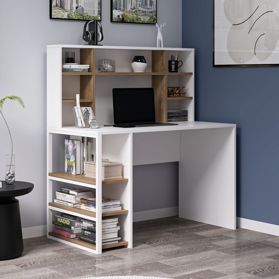 Liora Çalışma Masası - Beyaz/Rahle