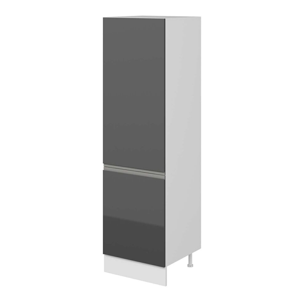 Alvinka Mutfak Modül Hg_J 60-H210Cm Boy Dolabı Beyaz Antrasit Mdf