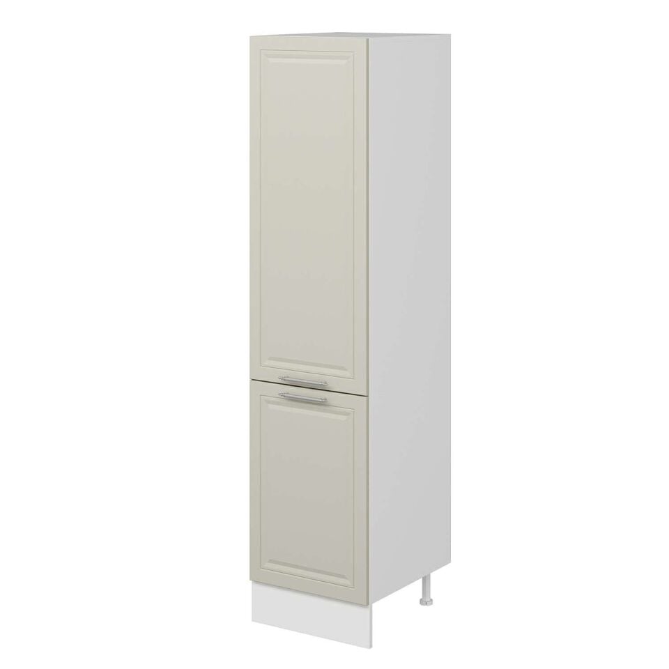 Alvinka Mutfak Modül Mbr_C 50-H210Cm Boy Dolabı Beyaz Kumtaşı