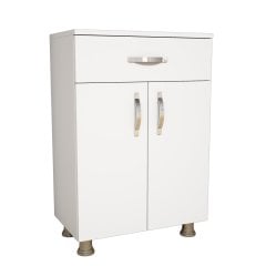 Minar 2 Kapaklı Çekmeceli Çok Amaçlı Dolap - Beyaz