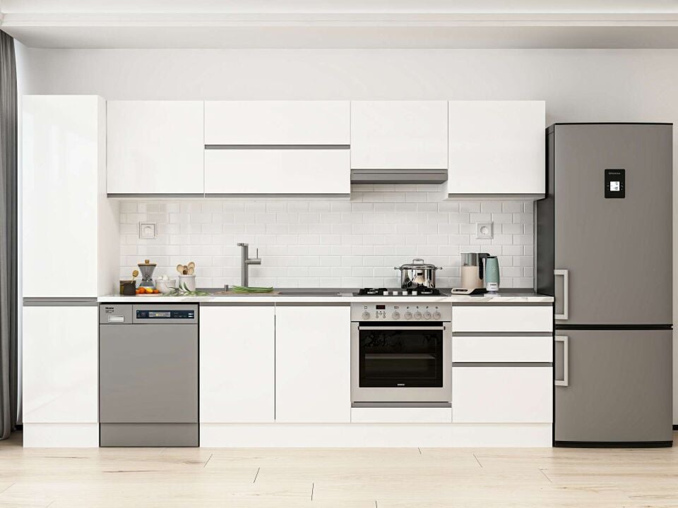 Alvinka 305X210 Cm High Gloss Mutfak Dolabı Mb-E80B45S60-1