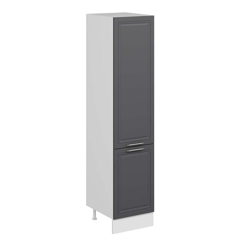 Alvinka Mutfak Modül Mbr_C 50-H222Cm Boy Dolabı Beyaz Antrasit