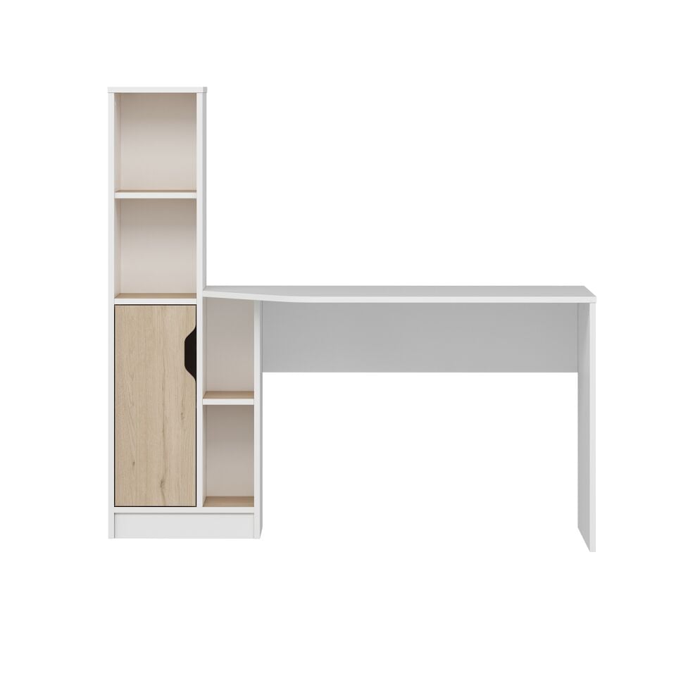 Viora Çalışma Masası - Beyaz/Derin Sepet