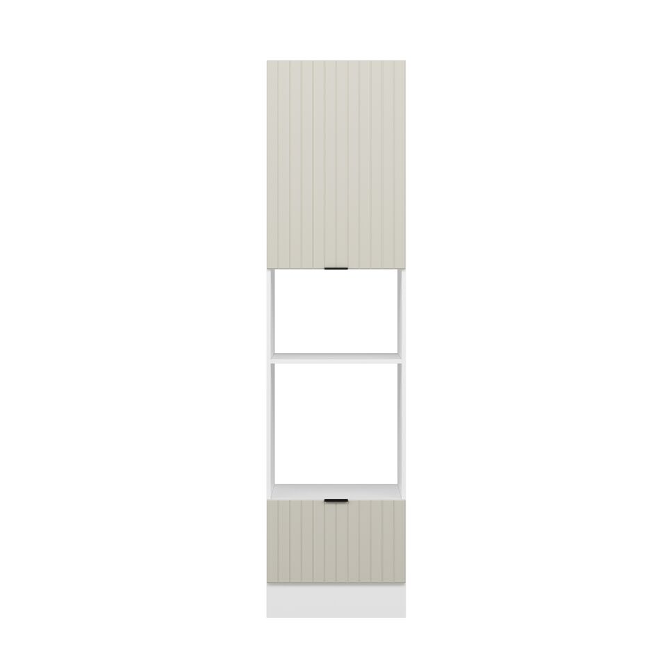 Alvinka Mutfak Modül Mbr_B 60-H240Cm Boy Ank Dolabı Beyaz Kumtaşı Mdf