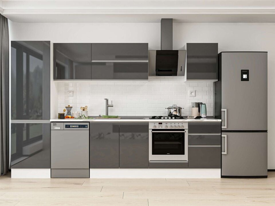 Alvinka 320X210 Cm High Gloss Mutfak Dolabı Mb-E90B60S50-2