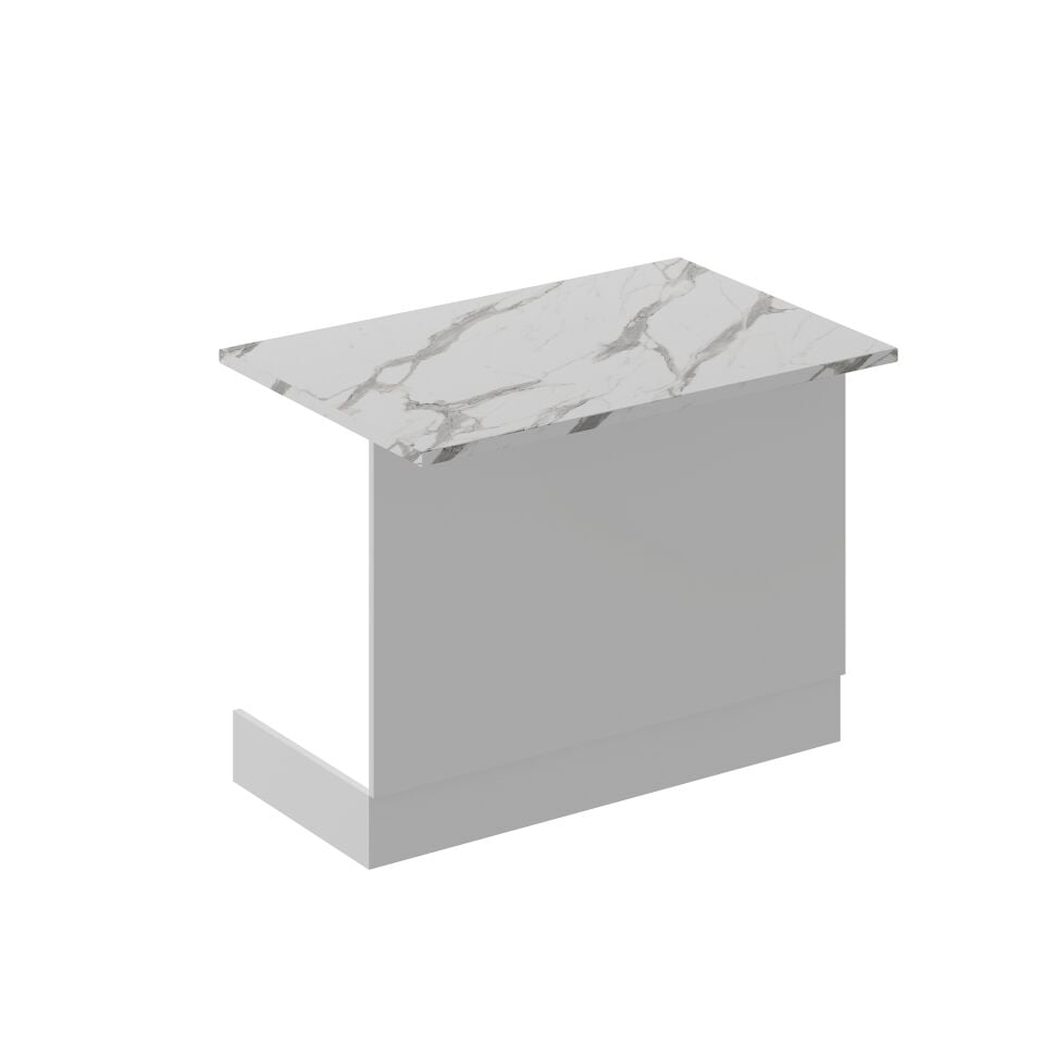 Mutfak Ada Modül 120Cm Beyaz - Mermer Tezgah