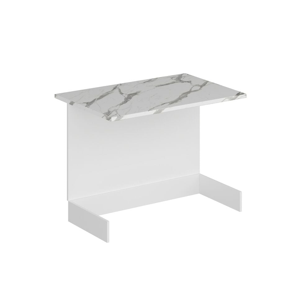 Mutfak Ada Modül 120Cm Beyaz - Ahşap Tezgah