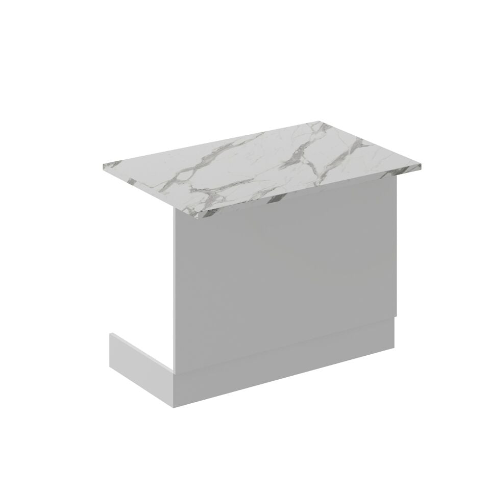 Mutfak Ada Modül 120Cm Beyaz - Ahşap Tezgah