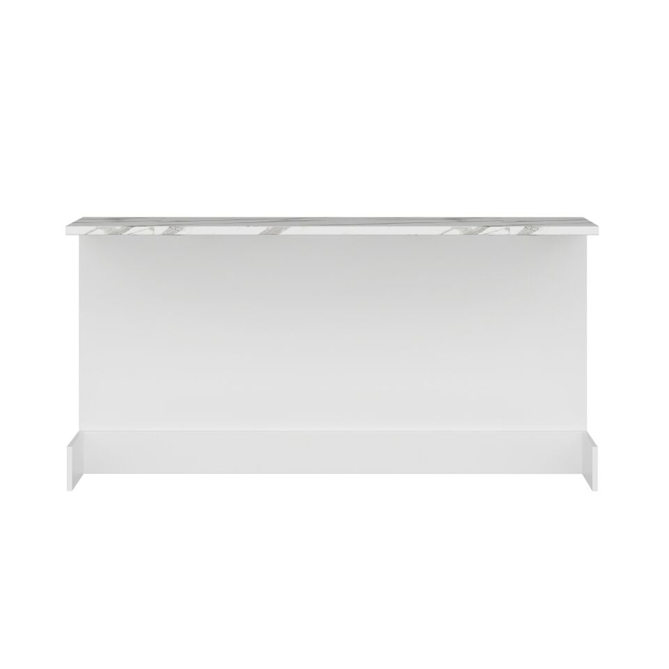 Mutfak Ada Modül 180Cm Beyaz - Mermer Tezgah