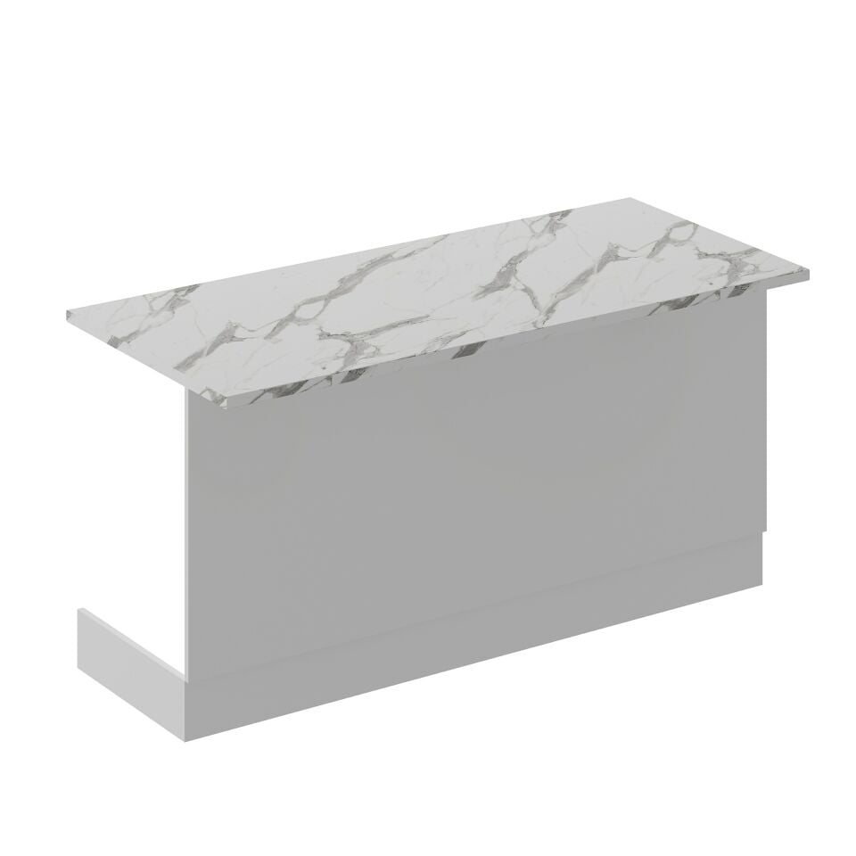 Mutfak Ada Modül 180Cm Beyaz - Mermer Tezgah