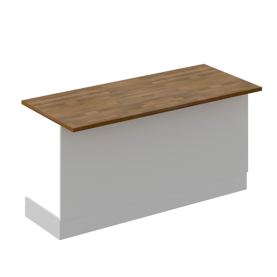 Mutfak Ada Modül 180Cm Beyaz - Ahşap Tezgah