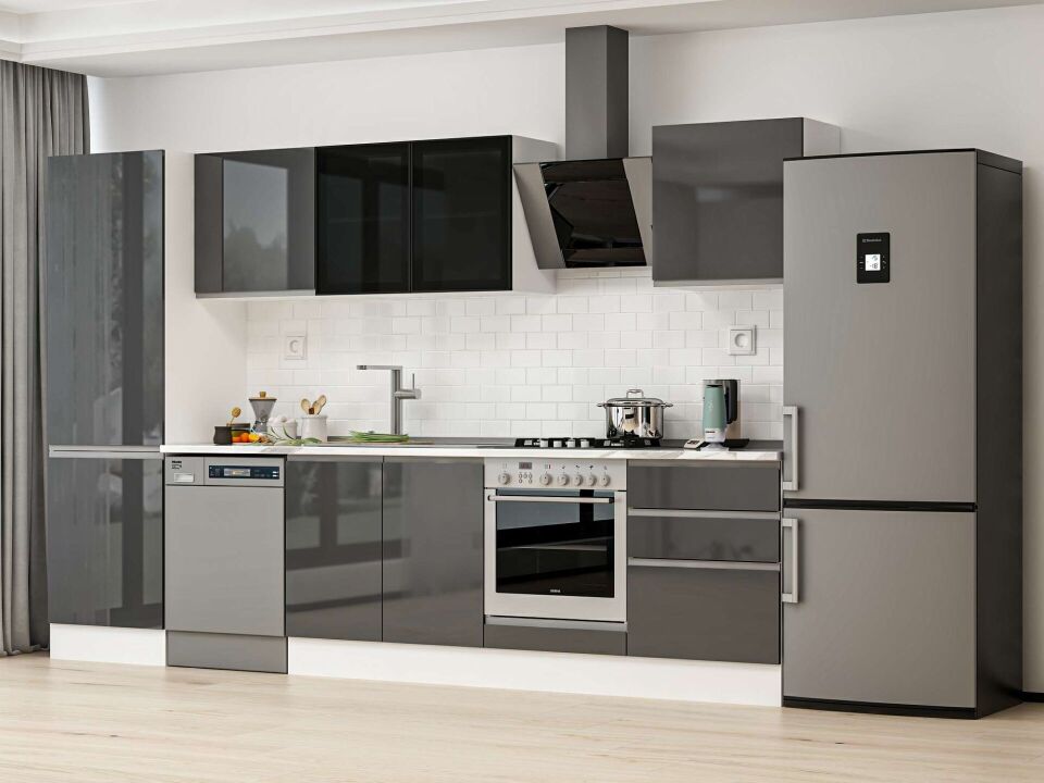 Alvinka 330X210 Cm High Gloss Mutfak Dolabı Mb-E90B60S60-3