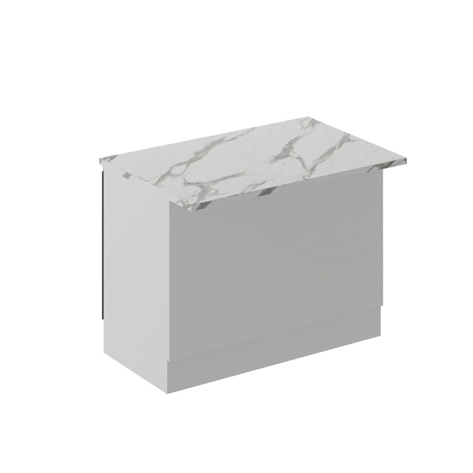 Alvinka 120 Cm Hg_J Ada Mutfak Dolabı Beyaz Antrasit