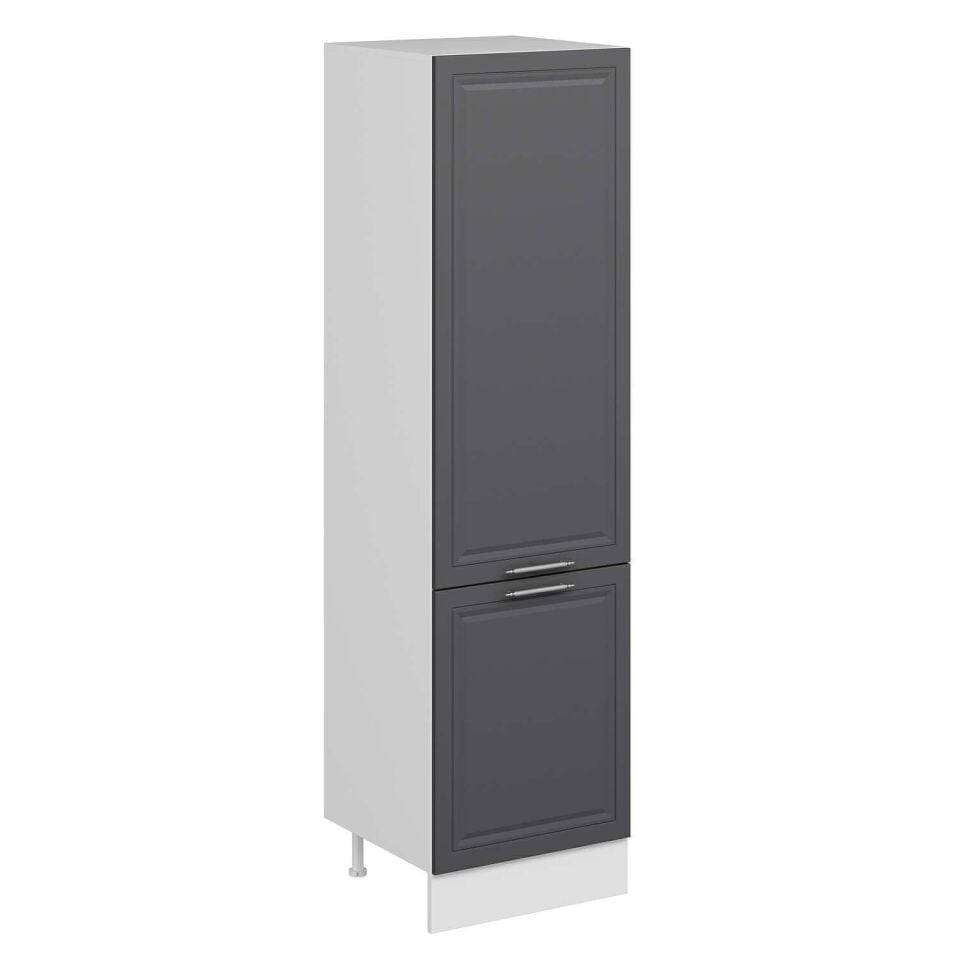 Alvinka Mutfak Modül Mbr_C 60-H222Cm Boy Dolabı Beyaz Antrasit