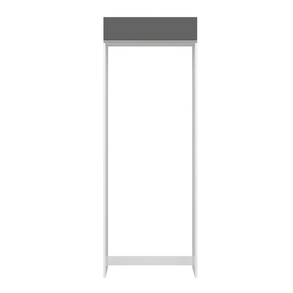 Alvinka Mutfak Modül Hg_J 80-H222Cm Buz Dolabı Beyaz Antrasit Mdf