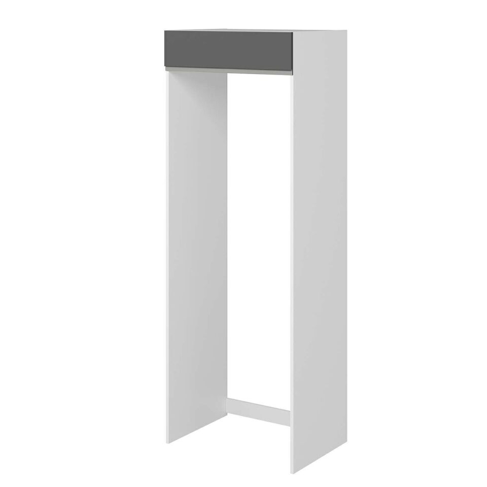 Alvinka Mutfak Modül Hg_J 80-H222Cm Buz Dolabı Beyaz Antrasit Mdf