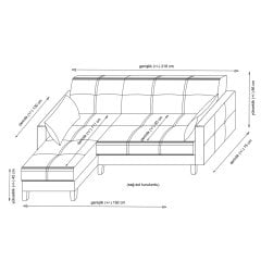 Polya Sandıklı Bazalı L Köşe Koltuk + Berjer Set Kiremit