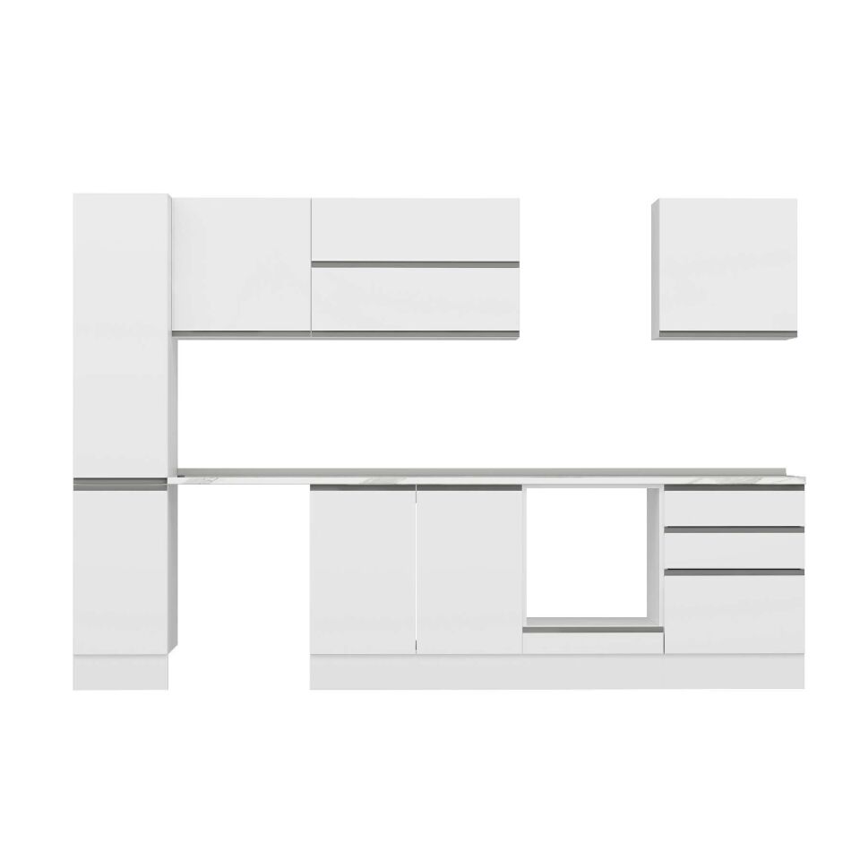 Alvinka 310X210 Cm High Gloss Mutfak Dolabı Mb-E90B40S60-2 High Gloss | Beyaz - Mdf