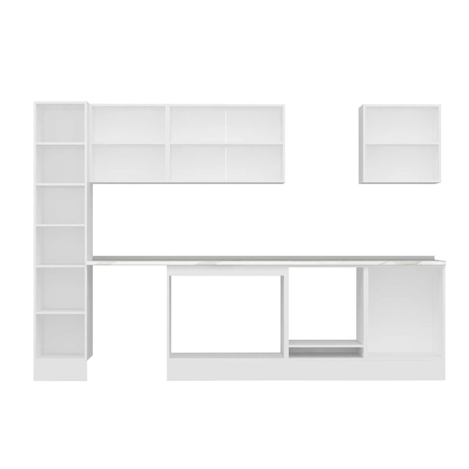 Alvinka 310X210 Cm High Gloss Mutfak Dolabı Mb-E90B40S60-2 High Gloss | Antrasit - Suntalam