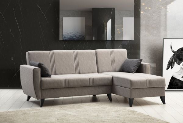Zaden Sandıklı Bazalı L Köşe Koltuk + Berjer Set