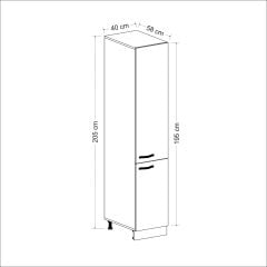 Minar 40Cm Mutfak Boy Dolabı - Antrasitmeşe