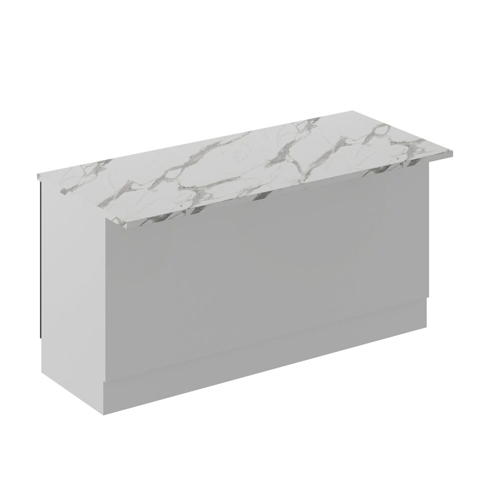 Alvinka 180 Cm Mbr_A Ada Mutfak Dolabı Beyaz Antrasit